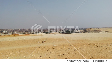 Giza Plateau with a panorama of Cairo. Egypt Giza Plateau with a panorama of Cairo. Egypt 119000145