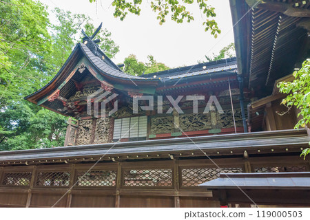 [Important Cultural Property] Kiryu Tenmangu Shrine, main hall, offering hall, and worship hall, Kiryu City, Gunma Prefecture 119000503