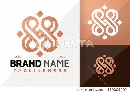 Letter Av or Va Knot Decorative Logo Icon Vector Design. Creative simple logos designs illustration Letter Av or Va Knot Decorative Logo Icon Vector Design. Creative simple logos designs illustration 119001902