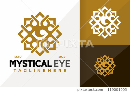 Mystical Eye Decorative Logo Icon Vector Design. Creative simple logos designs illustration Mystical Eye Decorative Logo Icon Vector Design. Creative simple logos designs illustration 119001903
