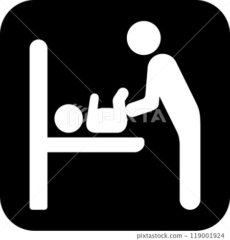 顯示尿布更換設施的圖標 119001924