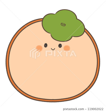 Cute persimmon frame with face Cute persimmon frame with face 119002022