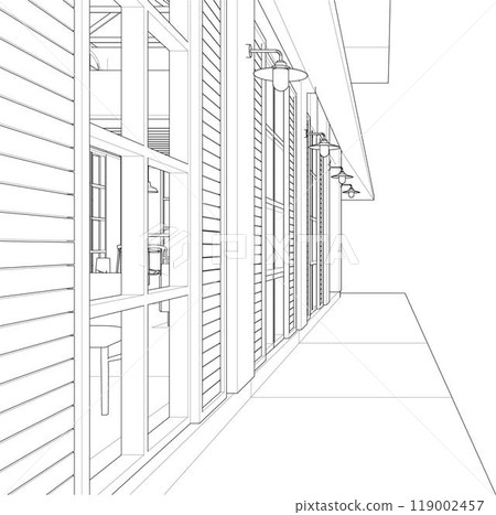 3D illustration of building project 3D illustration of building project 119002457