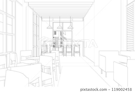 3D illustration of building project 3D illustration of building project 119002458