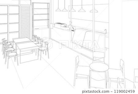 3D illustration of building project 3D illustration of building project 119002459