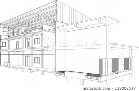 3D illustration of building project 119002517