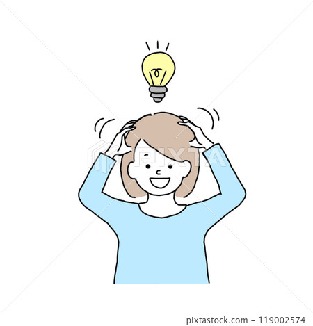 Illustration of a flexible person with flexible thinking (female) 119002574