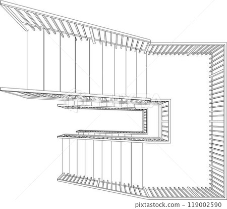 3D illustration of building project 3D illustration of building project 119002590