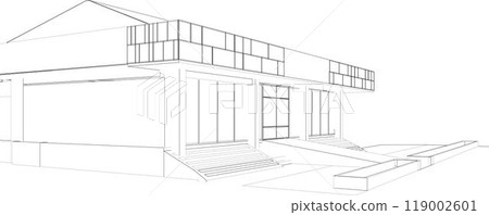 3D illustration of building project 3D illustration of building project 119002601