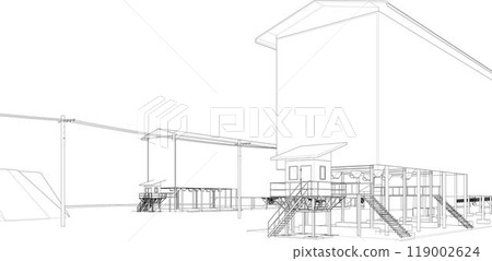 3D illustration of building project 119002624