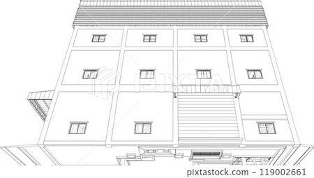 3D illustration of building project 119002661