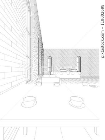 3D illustration of building project 3D illustration of building project 119002699
