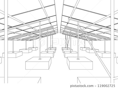 3D illustration of building project 3D illustration of building project 119002725