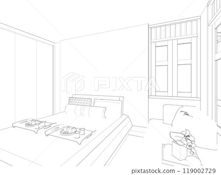 3D illustration of building project 3D illustration of building project 119002729