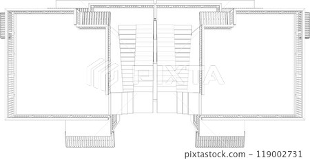 3D illustration of building project 3D illustration of building project 119002731