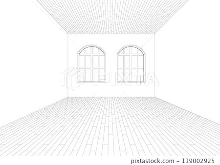3D illustration of building project 3D illustration of building project 119002925