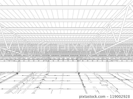 3D illustration of building project 3D illustration of building project 119002928