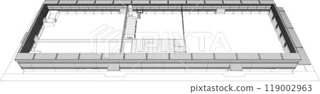 3D illustration of building project 3D illustration of building project 119002963