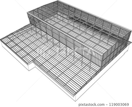 3D illustration of building project 3D illustration of building project 119003069