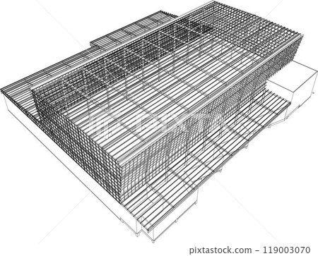 3D illustration of building project 3D illustration of building project 119003070