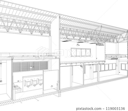 3D illustration of building project 119003136
