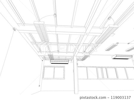 3D illustration of building project 3D illustration of building project 119003137
