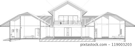 3D illustration of building project 119003203