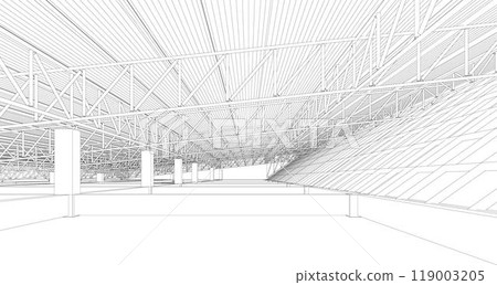 3D illustration of building project 119003205