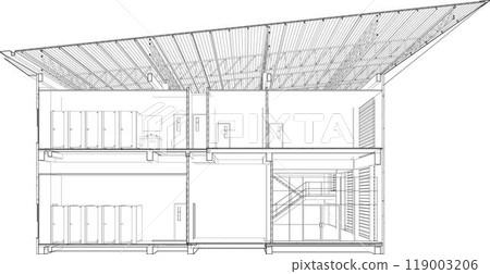 3D illustration of building project 119003206