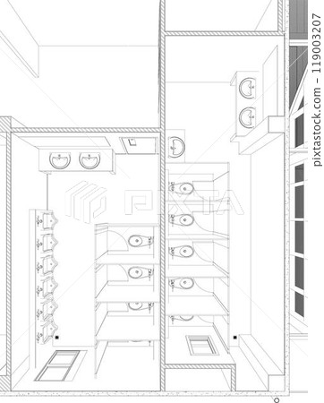3D illustration of building project 119003207