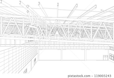 3D illustration of building project 3D illustration of building project 119003243