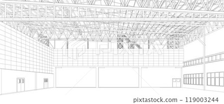 3D illustration of building project 3D illustration of building project 119003244