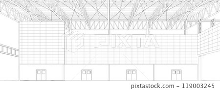 3D illustration of building project 3D illustration of building project 119003245