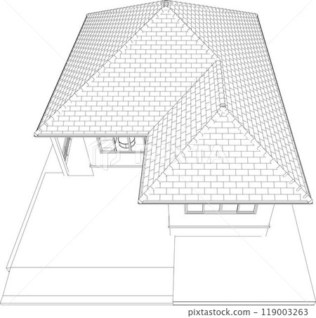 3D illustration of building project 3D illustration of building project 119003263