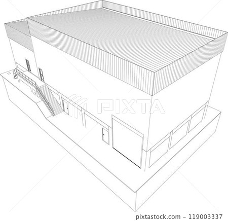 3D illustration of building project 3D illustration of building project 119003337