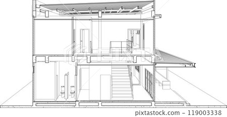 3D illustration of building project 119003338