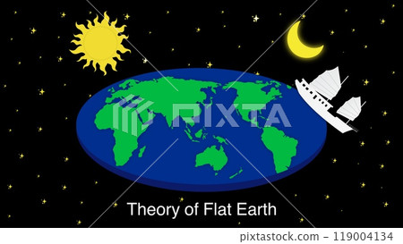 Flat Earth in cosmos, flat Earth slowly rotating in space, A Flat Earth model, Flat Earth Conspiracy Sun and Moon Model, Sail away from Earth because the Earth is flat, flat earth theory 119004134