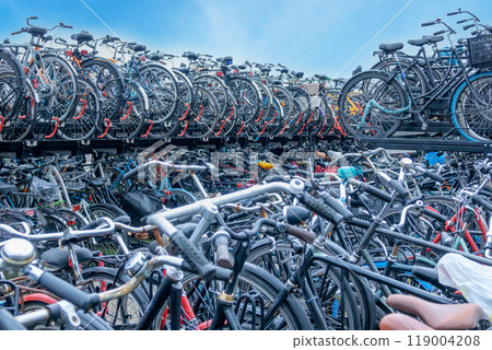 Huge Bicycle Parking in Amsterdam 119004208