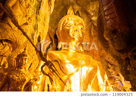 Golden Buddha statue of Buddhism Golden Buddha statue of Buddhism 119004325