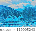 白雪覆蓋的合掌造建築 4 119005243