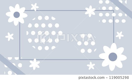 Retro flower and polka dot wallpaper frame material Retro flower and polka dot wallpaper frame material 119005298