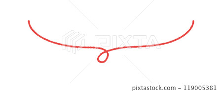 A simple and stylish hand-drawn thin line speech bubble - a loose horizontal frame material with only the lower half 119005381