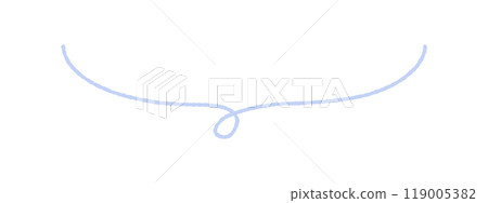 A simple and stylish hand-drawn thin line speech bubble - a loose horizontal frame material with only the lower half 119005382