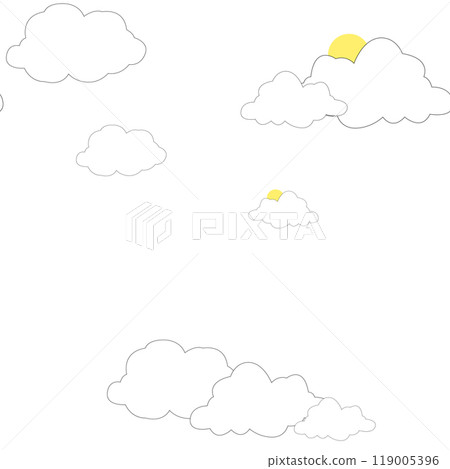 cloud pattern, cloud with sun 119005396