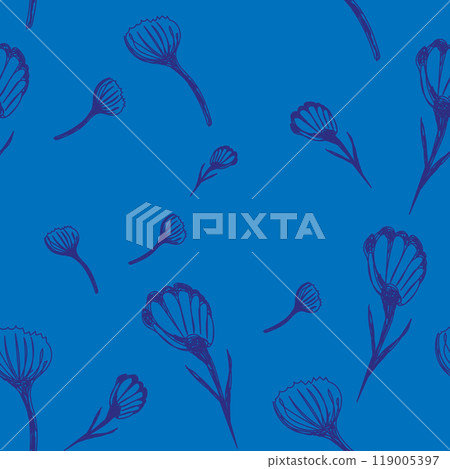 Cute fashion seamless pattern. floral graphic texture for dresses, skirts, curtains, tablecloths, bed linen, fashionable print for fabric, wrapping paper 119005397