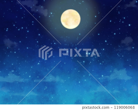 Full moon and starry sky background 119006068