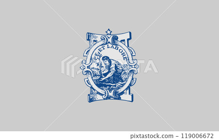 Flag of the city of Paterson, New Jersey, USA, original colors and proportions. Illustration 119006672