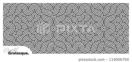 Black Flat Geometry Pattern Cover for interior decorative mosaic designs. 119006700