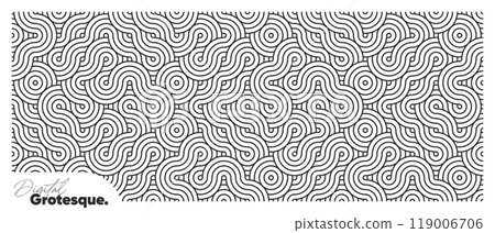 Random Bauhaus Seamless Geometric Pattern for Decorative Art and Print. 119006706