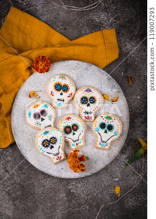 Mexican Halloween Dia de los Muertos cookies Mexican Halloween Dia de los Muertos cookies 119007293